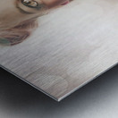 Female Beauty Salon Hairdresser Creating Hairstyle Metal print