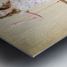 Pinup woman in retro makeup and 50s hair style Metal print