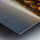 Golden sunset coast Metal print