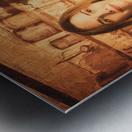 Retro cafe tin sign waitress Metal print