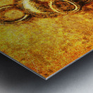 Skull shaped keys in flame Metal print