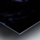 Dark evil zombie watching from horror forest Metal print