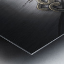 Heart shaped key with yellow flower Metal print