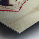 Romantic pin-up woman in the city of love Metal print