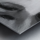 Black white and red lipgloss pinup Metal print