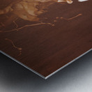 Happy Oktoberfest woman making a stein beer splash Metal print