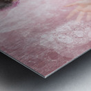 Retro window cleaning girl looking at clean glass Metal print