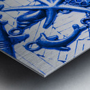 Blue reef abstract Metal print