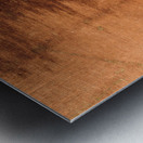 Yellow colored pears on wooden background Metal print