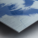 Blue toned artistic feather abstract Metal print