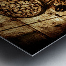 Vintage wooden coffee shop sign Metal print