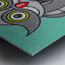 Mechanical owl artwork Metal print