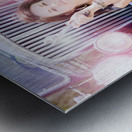 Mechanic Fixing Car Metal print