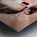 Funny Girl Watching 3D Movie At Cinema Metal print