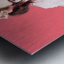 Nerd Business Woman Holding Exploding Time Bomb Metal print