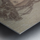 Young woman posing in opulent vintage fashion Metal print