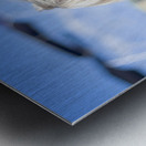 Woman Relaxing On Beach Metal print