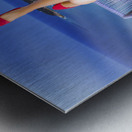 Retro Girl On Travel Trip To Down Under Australia Metal print