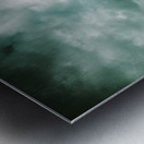 Empty beach bench Metal print