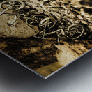 Rustic mountain bikes Metal print