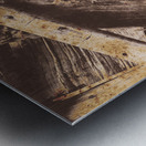 Antique photo of an axe and wood splitter Metal print