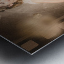 Film and cinema pin-up woman in old classic movie Metal print