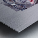 Dog wearing nerd glasses Metal print