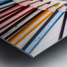 Pencils and coloured circles Metal print