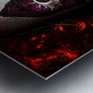 scary and evil clown smiling in dark spooky style Metal print