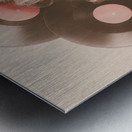 Classic pin up girl on vintage vinyl lp records Metal print