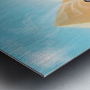 Brunette girl working up a hot Egyptian hair style Metal print