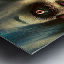 Dark scary female face expressing bloody fear Metal print