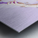 Classic 50s Pinup Girl Combing Hair Style Metal print