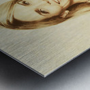 Vintage Woman With Pop Corn And Movie Tickets Metal print