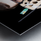 Business Geek Laughing On House Brick Phone Metal print