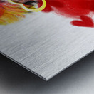 Romantic Comedy Clown Wearing Heart Shape Glasses Metal print