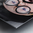 Comic private eye detective smoking pipe Metal print