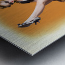 Fifties Sixties Style Fashion Model In Retro Shoes Metal print