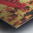 Retro film stub and movie popcorn Metal print