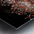 Happy Flower Girl In A Running Love Heart Romance Metal print