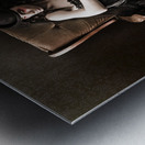 Beautiful Vintage Fashion Girl In Grunge Interior Metal print