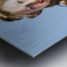 Retro receptionist Metal print