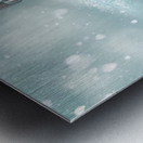 Ice cold winter man in a freeze of snow and frost  Metal print