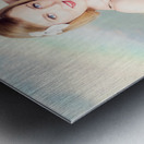 Female explorer on South African wilderness tour Metal print