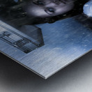 Business Woman Caught In Rain And Bad Weather Metal print