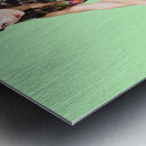 Sexy pin-up model posing in stylish retro fashion Metal print