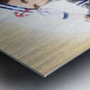 Pinup portrait of young happy naval woman Metal print