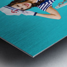 Gorgeous pin up sailor girl wearing hat Metal print