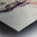 Surprised pin up window shopper at store sale Metal print