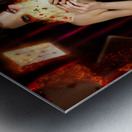 Tarot Magician Holding Magic Fire Cards Of Fate Metal print